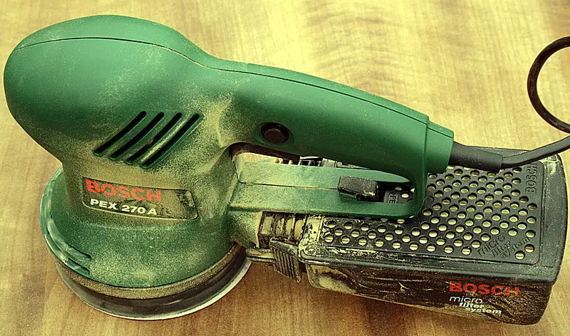 Sanding Floors with Orbital Sander